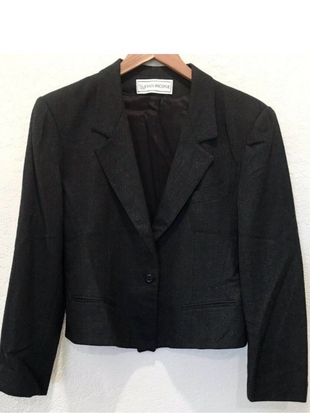 Evan Picone Black Cropped Blazer